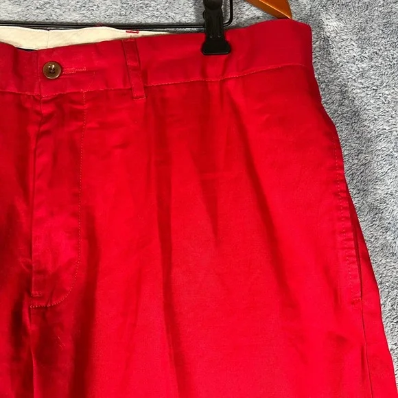 Polo Ralph Lauren Mens Red Chino Pants Side Buckle Adjusters 38x27.5 Cotton - Picture 4 of 16